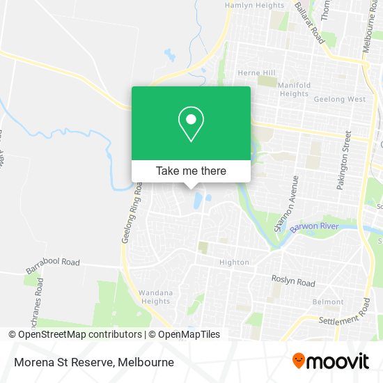 Morena St Reserve map