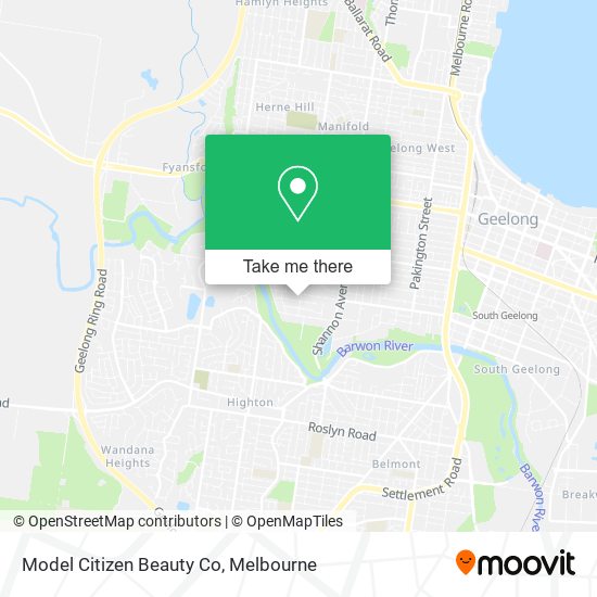 Model Citizen Beauty Co map