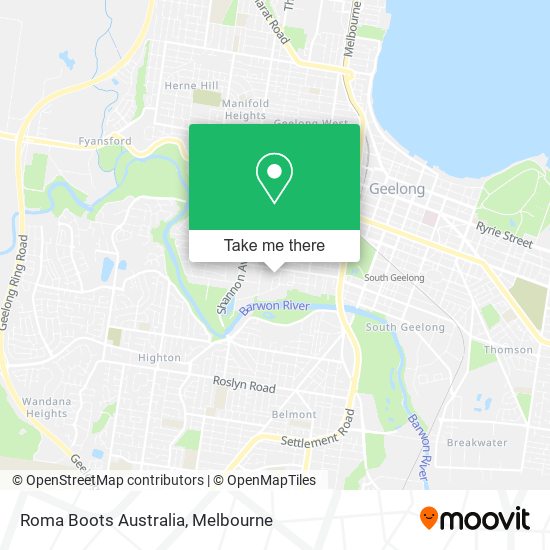 Roma Boots Australia map