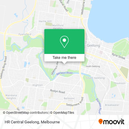 HR Central Geelong map