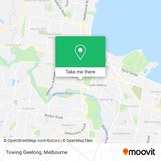 Towing Geelong map