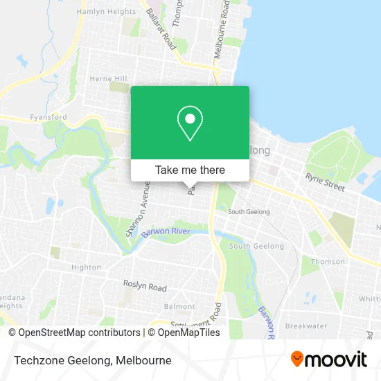 Mapa Techzone Geelong