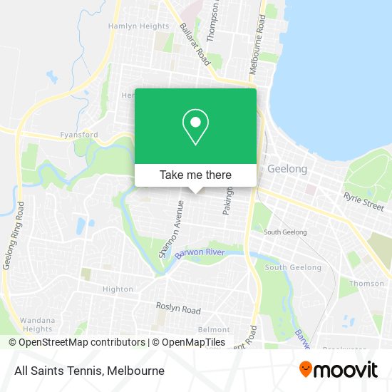All Saints Tennis map