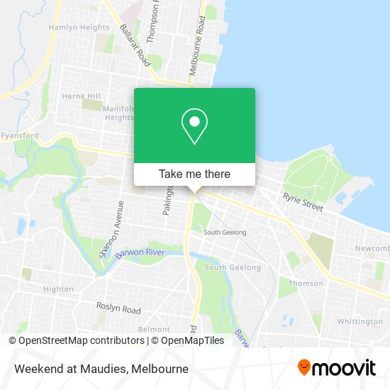Weekend at Maudies map