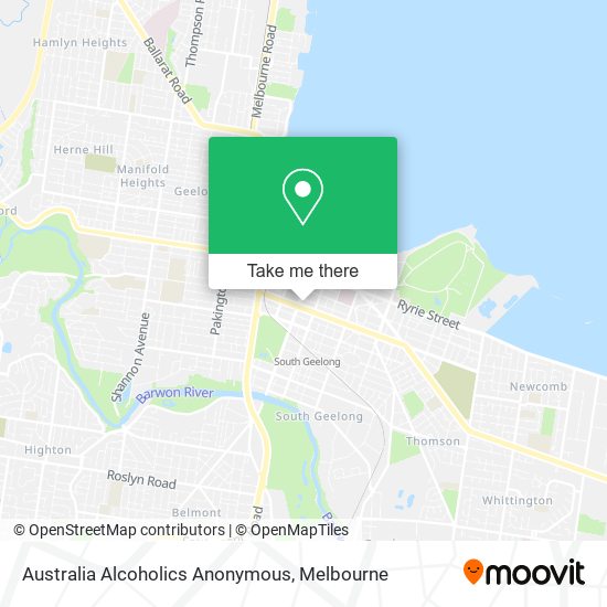 Australia Alcoholics Anonymous map