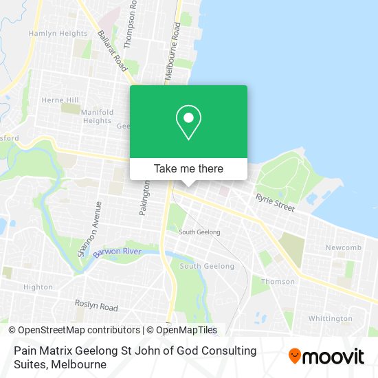 Pain Matrix Geelong St John of God Consulting Suites map