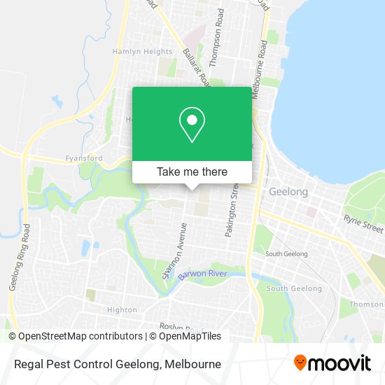 Regal Pest Control Geelong map