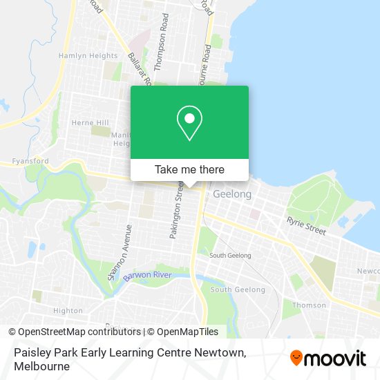 Paisley Park Early Learning Centre Newtown map