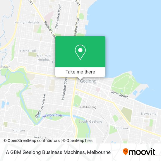 A GBM Geelong Business Machines map