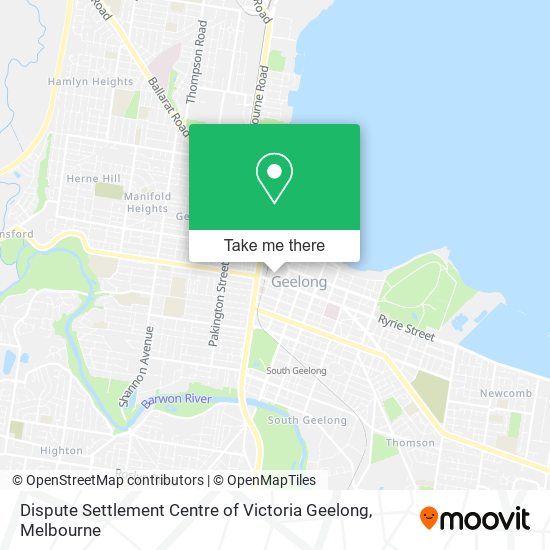 Dispute Settlement Centre of Victoria Geelong map