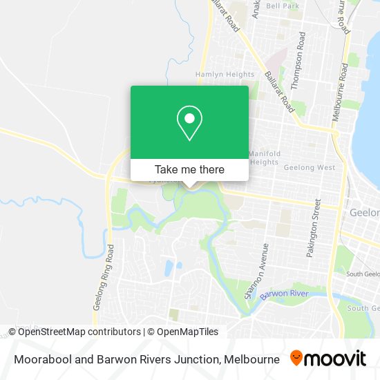 Moorabool and Barwon Rivers Junction map