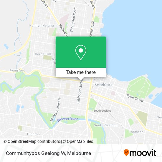 Communitypos Geelong W map