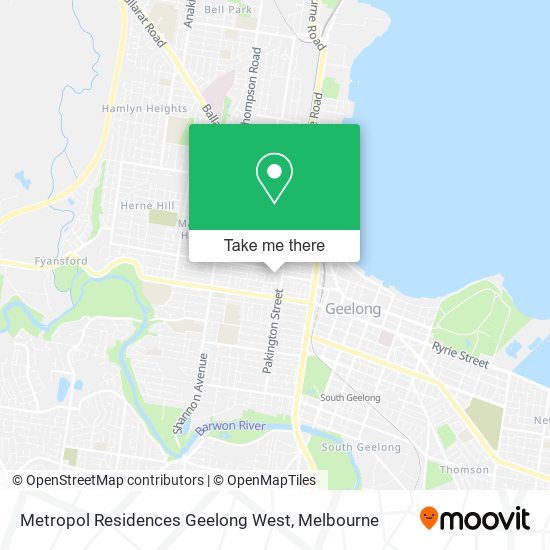 Metropol Residences Geelong West map
