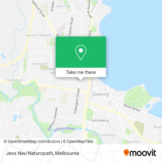 Jess Neu Naturopath map