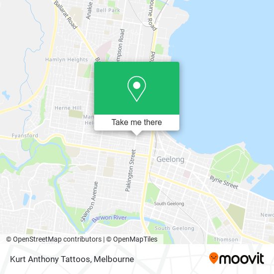 Kurt Anthony Tattoos map