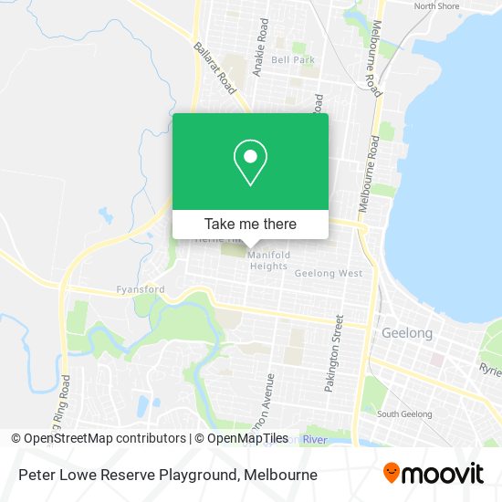 Peter Lowe Reserve Playground map