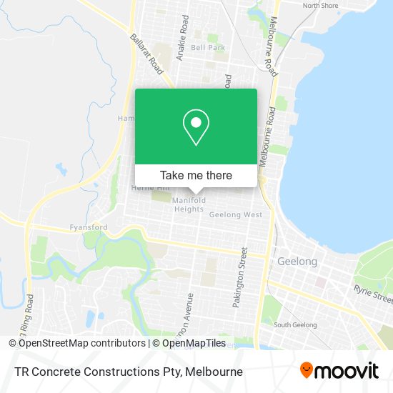 TR Concrete Constructions Pty map