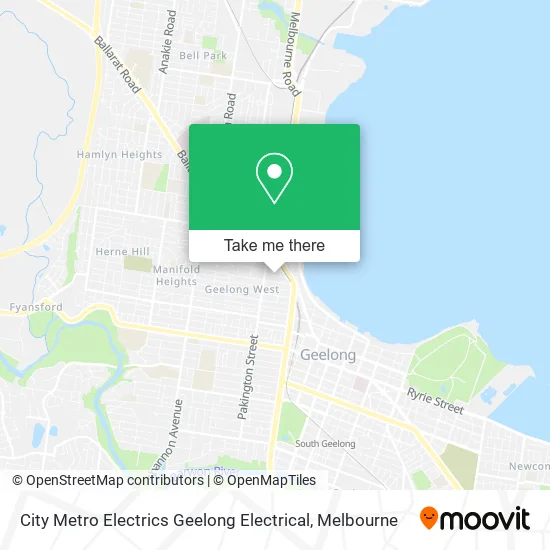 City Metro Electrics Geelong Electrical map