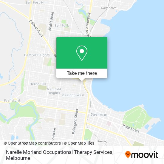 Narelle Morland Occupational Therapy Services map