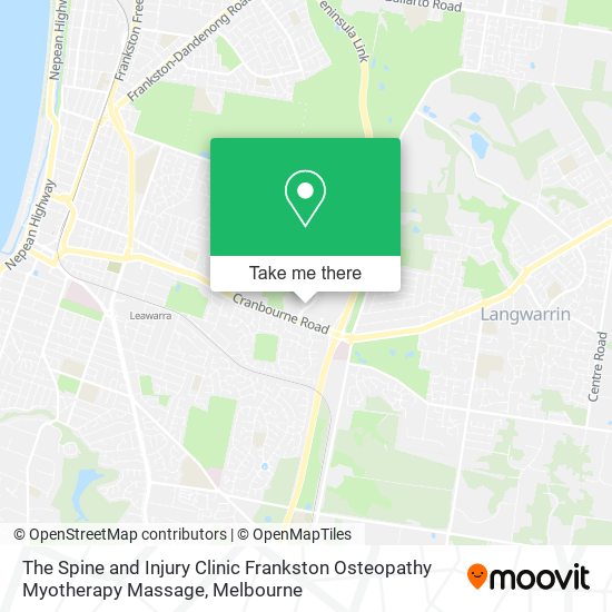 The Spine and Injury Clinic Frankston Osteopathy Myotherapy Massage map