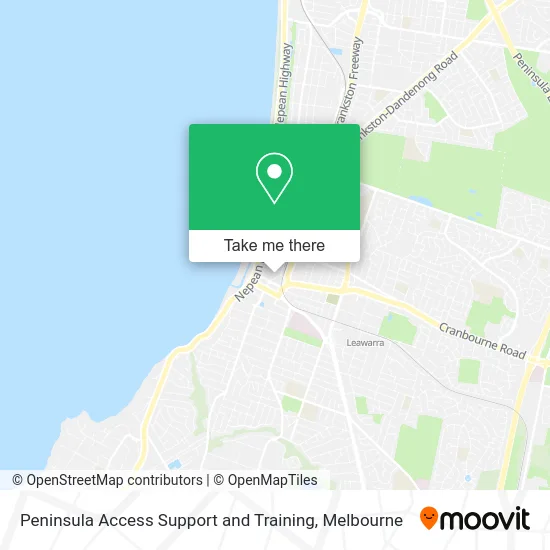Peninsula Access Support and Training map