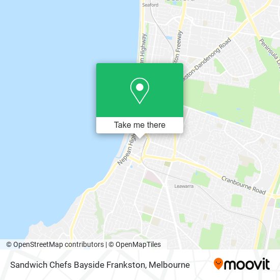 Mapa Sandwich Chefs Bayside Frankston