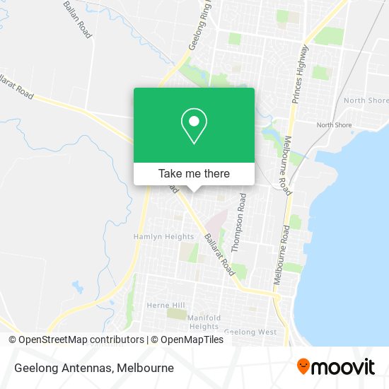 Geelong Antennas map