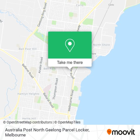 Australia Post North Geelong Parcel Locker map