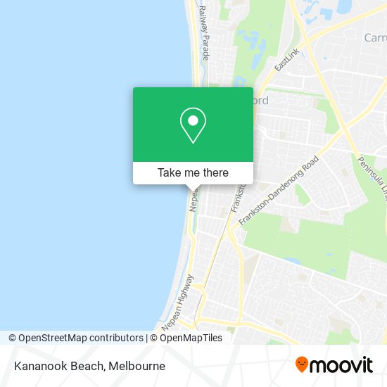 Kananook Beach map