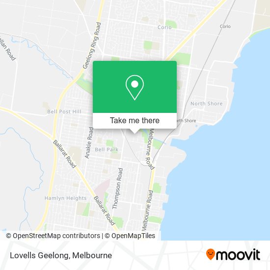 Lovells Geelong map
