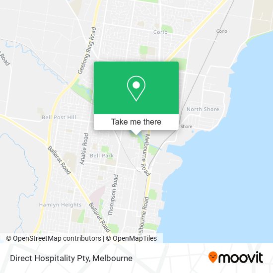 Direct Hospitality Pty map
