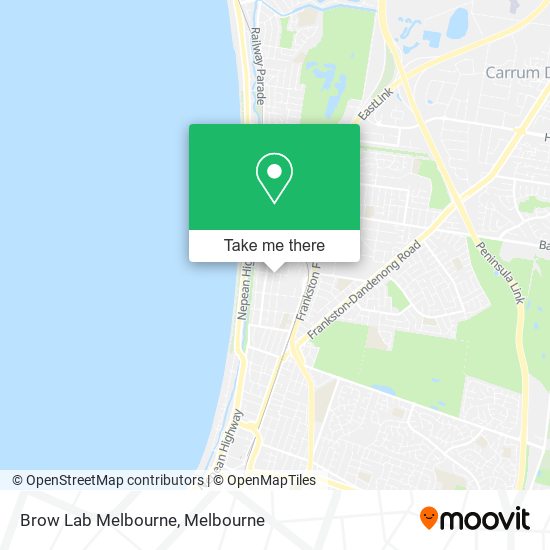 Brow Lab Melbourne map