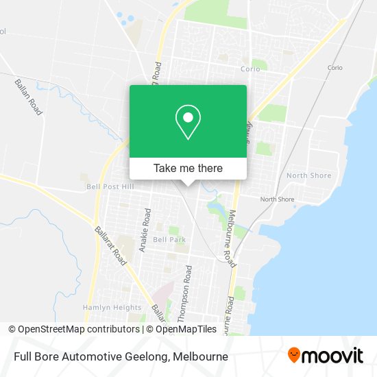 Full Bore Automotive Geelong map