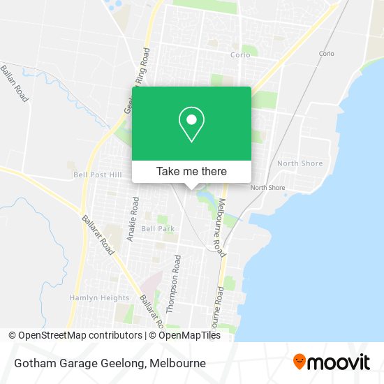 Gotham Garage Geelong map