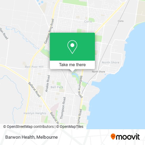 Barwon Health map