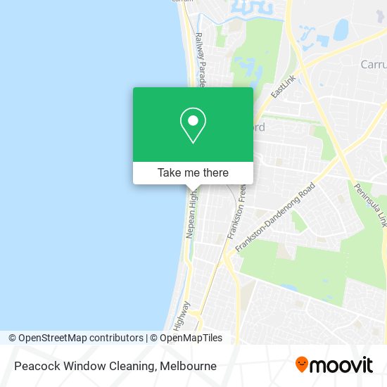 Peacock Window Cleaning map
