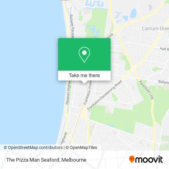 The Pizza Man Seaford map