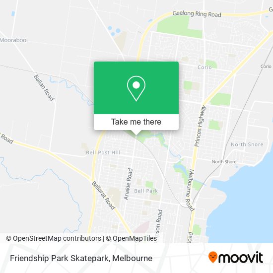 Friendship Park Skatepark map