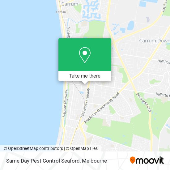 Same Day Pest Control Seaford map