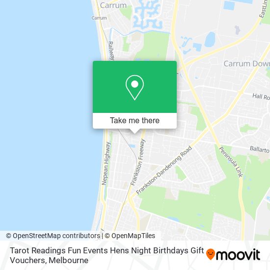 Tarot Readings Fun Events Hens Night Birthdays Gift Vouchers map