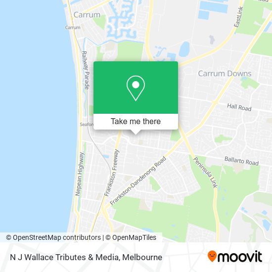 N J Wallace Tributes & Media map