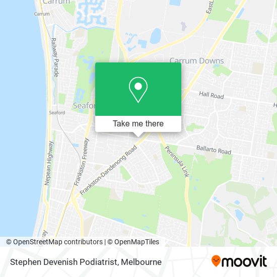 Stephen Devenish Podiatrist map