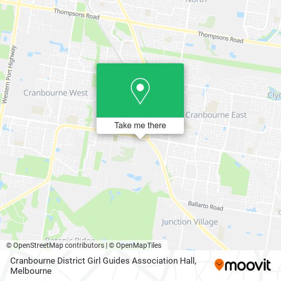 Cranbourne District Girl Guides Association Hall map