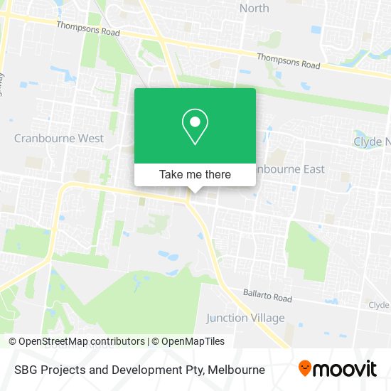 SBG Projects and Development Pty map