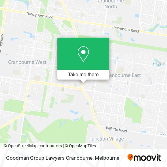 Goodman Group Lawyers Cranbourne map