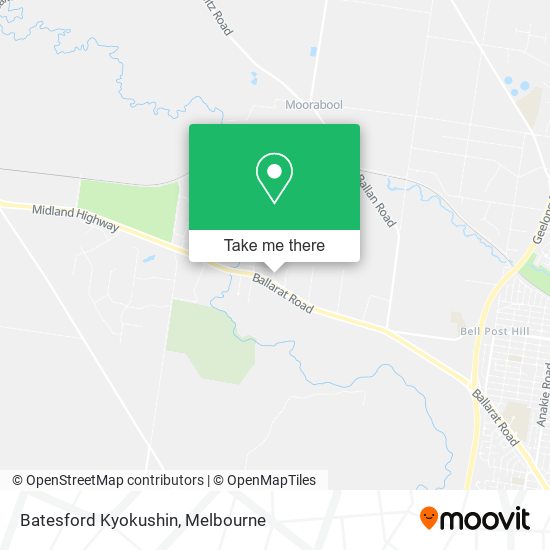 Batesford Kyokushin map