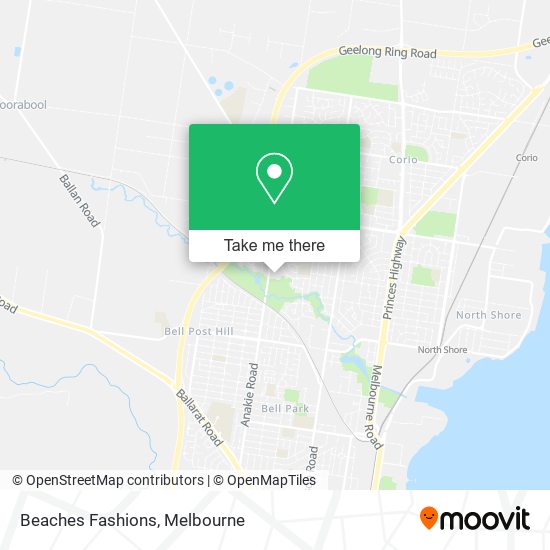 Beaches Fashions map