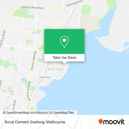 Boral Cement Geelong map
