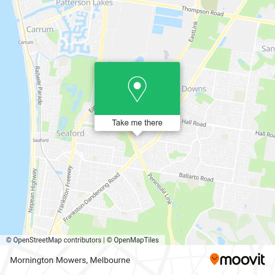 Mapa Mornington Mowers