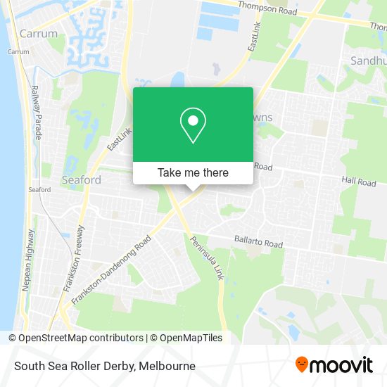 South Sea Roller Derby map